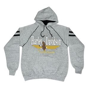 Vintage 80s Harley Davidson Zipper's Cycle Laurel, MD Pullover Hoodie